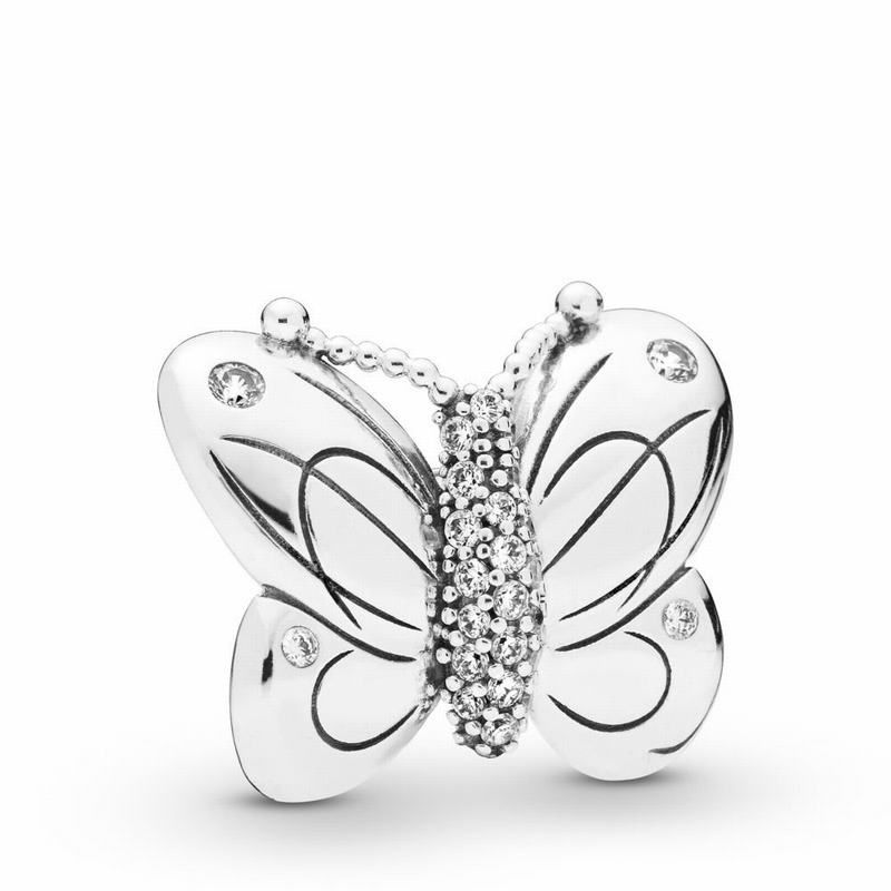 Pandora Australia Decorative Butterfly Charm - Sterling Silver | XZSTOB396